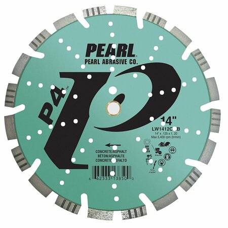 PEARL P4 Asphalt ad Concrete Combo Blade 14 in. x .125x1 LW1412CMB